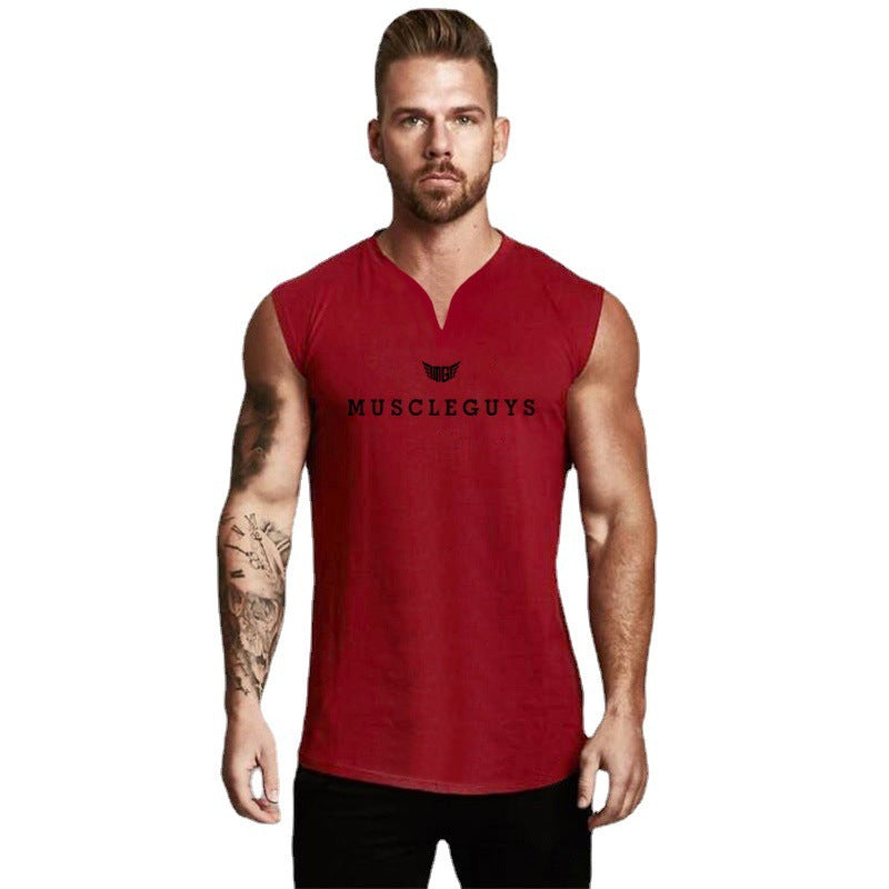 V-Neck Loose Fitness Tank Top